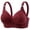 Wine, variant on VISALY super gather bra wireless push-up bra, Women's Bra Full Support No Wire Seamless Wireless Breathable, Shapedly Bra Shapedly Back Smoothing Push-Up Bra Plus Size Wireless Bra, Beige,36