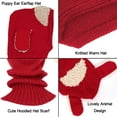 thumbnail image 4 of GRNSHTS Toddler Baby Girls Boys Winter Hat with Scarf Earflap Hood Skull Caps Age for 6 Months to 3 Years Olds (Red), 4 of 7