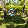 thumbnail image 7 of Steady Doggie | Emerald 61in Single Blade Easy Spinning Kinetic Wind Spinner– Vertical Metal Sculpture for Outdoor, Blue, 61.02 inches H, 7 of 7