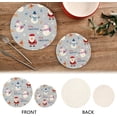 thumbnail image 4 of FREEAMG Christmas Snowman Santa Heat Resistant Trivets Potholders 2PCS,Round Cotton Weave Handmade Pot Holder, Non-Slip Hot Mats Kitchen Dining Plate Mat, 4 of 7