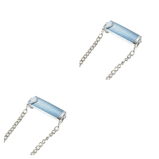 bedienty Smart Phone Back Clip Portable Adjustable Detachable Anti-lost Anti-corrosive Replacing Travelling Outing Chain Blue Silver 2Set