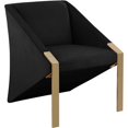 thumbnail image 1 of Meridian Furniture Rivet Velvet Accent Chair in Black, 1 of 6