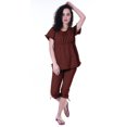thumbnail image 2 of Moomaya Womens Nightwear Set Capri Cotton Sleepwear 2 Pcs Nightdresses, 2 of 6