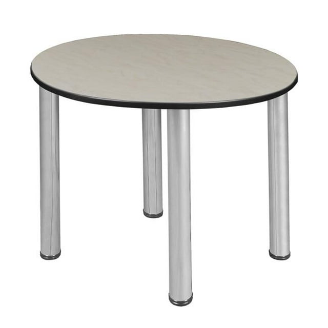 Regency TB3018RNDPLBPCM Table Mince Ronde Kee de 30 Po, Érable et Chrome