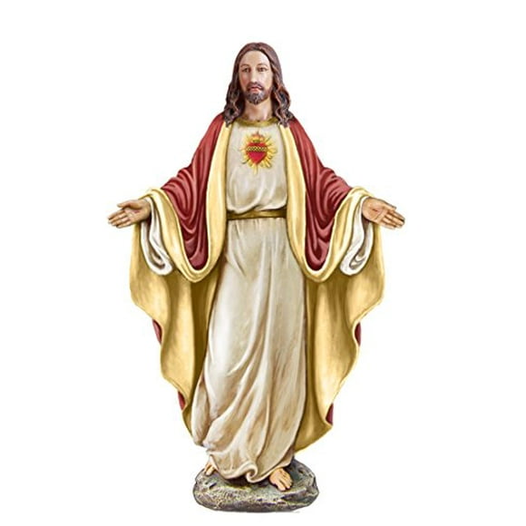 Roman Inc. Joseph Studio - Renaissance Collection 12.5"H Sacred Heart of Jesus Holy Figurine Religious Decor