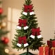 thumbnail image 5 of Decoración de lazo de Navidad | Corbata de moño de terciopelo 3D grande | Adorno colgante decorativo rojo verde | Elegante colgante de pared interior y exterior | Decoración reutilizable del centro, 5 of 9