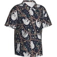 thumbnail image 2 of Men's Hawaiian Shirt Casual Short Sleeve Button Down Shirt Tropical Beach Shirt, 2 of 8