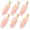 Pink, variant on 6 Pcs Creaseless Hair Clips No bend No Crease Hair Clip Makeup Clips for Women and Girls Flat Hair Clips for Hairstyling Salon Golden Handle