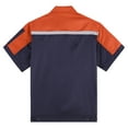 thumbnail image 4 of Doomiva Men Mechanic Uniform Shirt Contrast Color Short Sleeve Work Shirt Industrial T-shirts Orange&Navy Blue 175/XL, 4 of 7