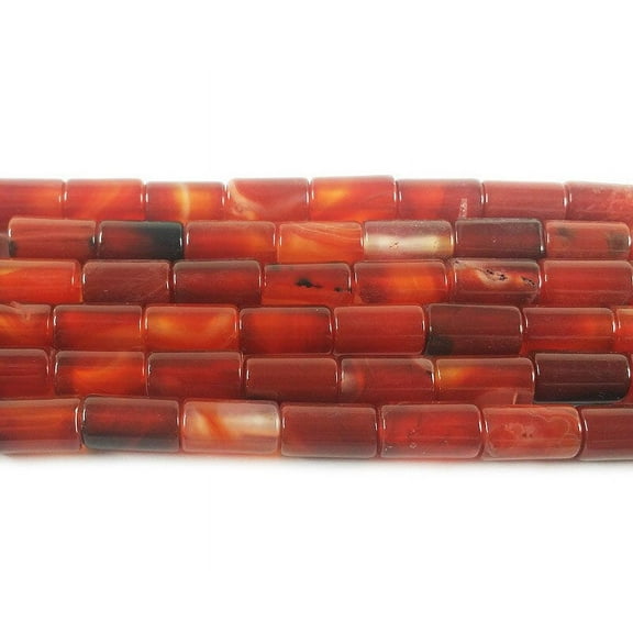 6x12mm Dark Red Agate Cylinder Tube Beads Genuine Gemstone Natural Jewelry Making