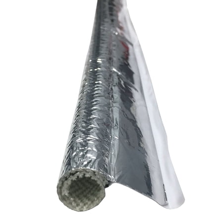 0.98" Diameter Electriduct Aluminum Heat Reflective Fiberglass Side Entry Self-Closing Sleeving - 39" Length - 3 Pieces