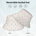thumbnail image 2 of Salouo Purple Flower Rabbit Print Unisex Bucket Hat, Outdoor Summer Beach Fishing Sun Hat Fun Outdoor Vacation Hat for Men Women Teens,Reversible Double-Side-Wear, 2 of 6