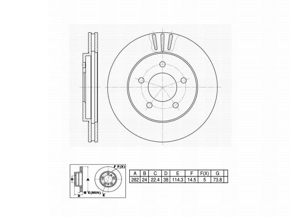 Winstop Brake Rotor, Front WS231035, Dodge Grand Caravan 2000-1997