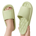 thumbnail image 4 of House Slippers for Women, Memory Foam Slippers, Unisex Open Toe Slides, Soft EVA Indoor Slippers, Comfort Summer Slippers for Relaxing Household Daily Wear Green, 4 of 4
