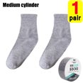 thumbnail image 1 of Disposable Travel Socks for Men Women Washable Compression Socks One Time Portable Compression Cotton Sock for Business Trips gray-1pair, 1 of 6