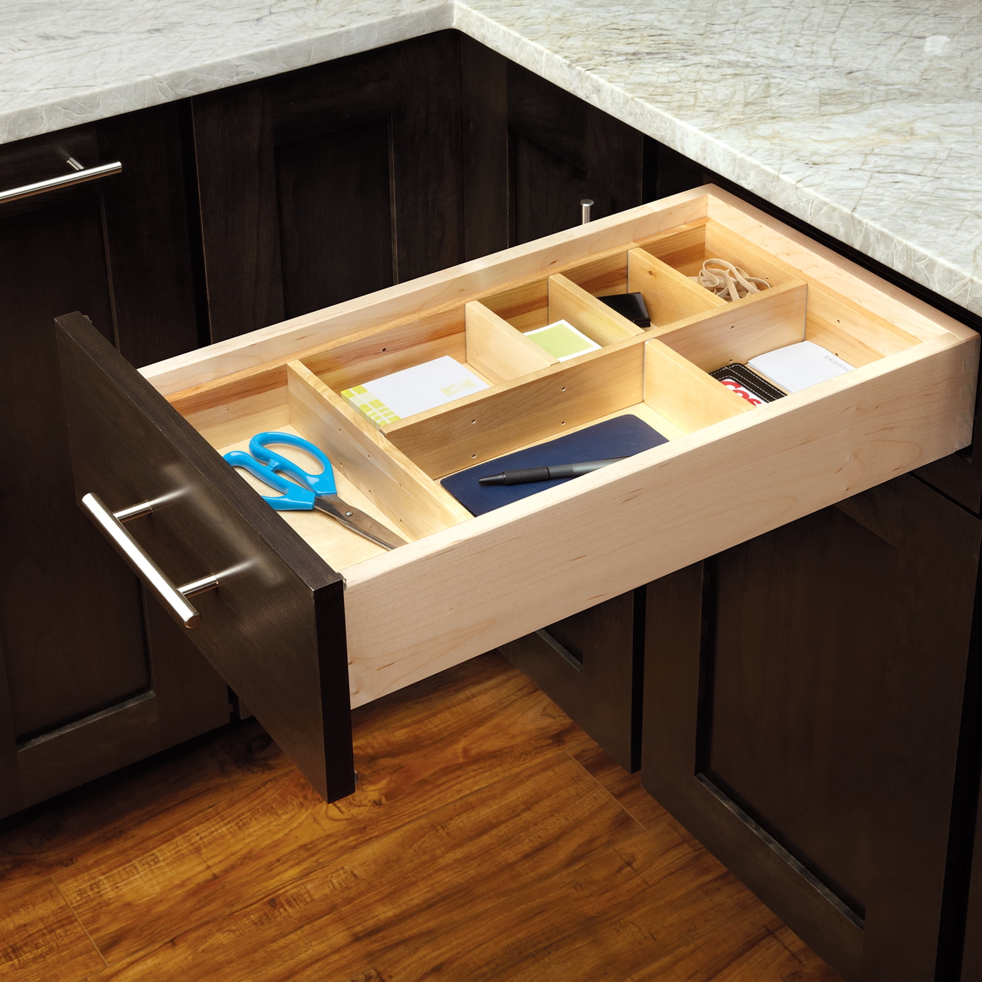 Rev-A-Shelf LD-4CT21-1 Customizable Drop-In Cutlery Drawer Organizer Set