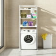 thumbnail image 3 of Gymax 3-Shelf Over-The-Toilet Storage Rack Bathroom Shelf Organizer Space Saver White, 3 of 10