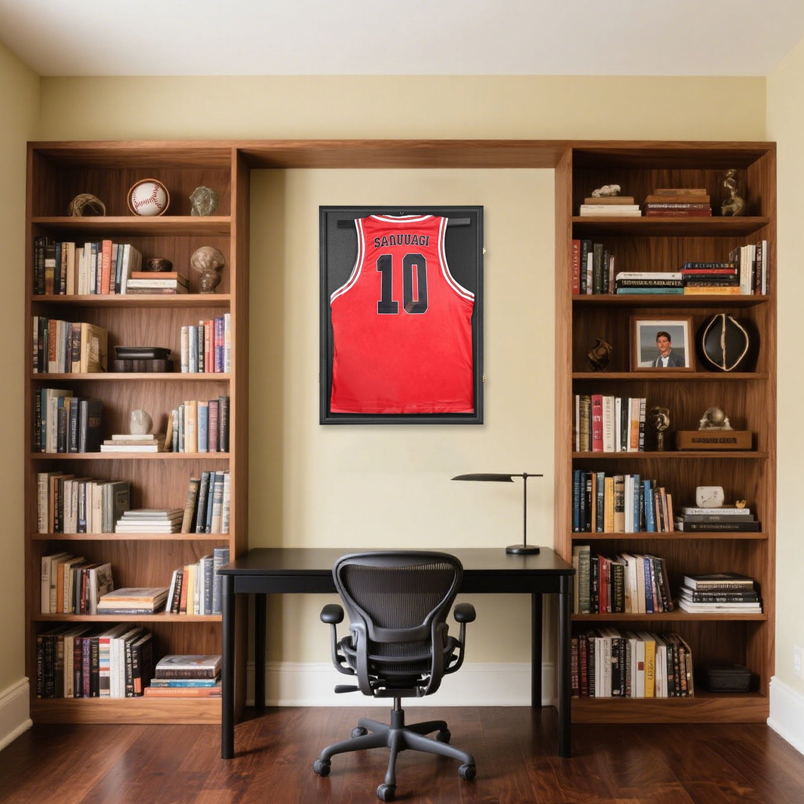Jersey Frame Display Case, Large Sports Jersey Frame for  Football Soccer  Sport Shirt, Black (23*31in)