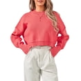 thumbnail image 1 of SUNSIOM Pull-Over Femme Couleur Unie/rayé Col Rond Manches Longues Ample Printemps Automne Décontracté Mode Urbaine, 1 of 6