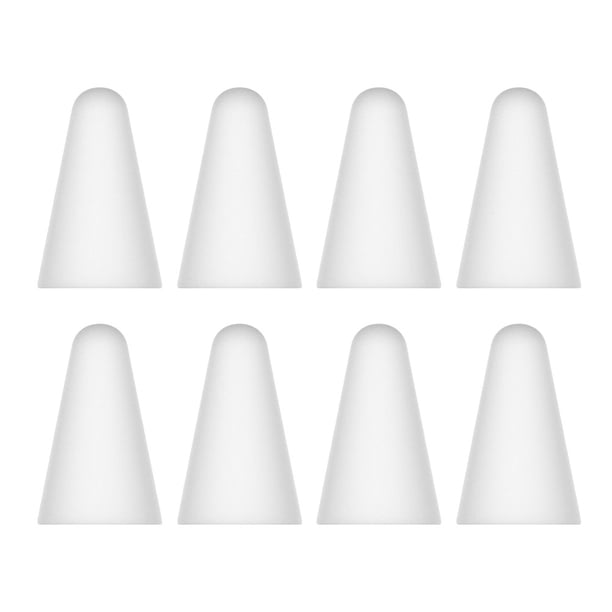 8 fundas protectoras de silicona para lápiz táctil, compatible con Apple Pencil 1/2 (blanco)