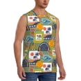 thumbnail image 2 of Uemuo Hawaiian Style Pattern Men's Sleeveless T-Shirt,Muscle Athletic Tank Top, Moisture-wicking Quick-dry Breathable Classic Tee Top for Gym Run Outdoor Sports-X-Large, 2 of 8