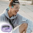 thumbnail image 6 of HOZVOMI Wireless Earbuds Mini Bluetooth 5.3 Headphones, Lightweight with Microphone, IPX7 Waterproof, LED Display Charging Case, Touch Control, 25H Playback for TV, Phone, PC, Laptop, 6 of 7