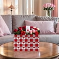thumbnail image 7 of NIETEIN Valentine's Day Basket for Gifts Empty Storage Bin Cute Heart Gift Basket (Deep Red Checkered Heart), 7 of 7