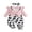 Pink, variant on Loicainy Infant Baby Girl Fall Romper Outfit 3 6 9 12 18 Months Crew Neck Long Sleeve Jumpsuit and Bow Headband