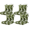 thumbnail image 6 of ARTPLAN Seat/Back Outdoor Chair Cushion,Set of 4 Patio Chair Cushion with Tie,Tufted Replacement for Patio Furniture,40x20x4 Inches,4 Count,Floral, 6 of 9