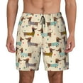thumbnail image 2 of Goofa Dachshund Dog Printed Men's Swim Trunks Board Shorts Quick Dry Mens Swimming Trunks with Compression Liner,Breathable Fit Hawaii Beach Shorts-X-Large, 2 of 9