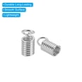 thumbnail image 4 of Unique Bargains Embouts de Cordon, 100 Pcs 4.5x9.5mm Embouts de Ressorts Métalliques Embouts de Terminateurs à Ressorts Argentés, 4 of 5