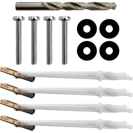 ECHOGEAR Steel Stud TV Mount Screws Kit for TV Mounts, Includes 4 Snaptoggle Anchors and a Steel Drill Bit