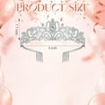 thumbnail image 2 of Tiaras Crowns for Women, Silver Crystal Tiara Crown Headband Princess Elegant Crown with combs for Women Bridal Wedding Prom Birthday Party, Halloween Christmas Costume, Silver, 2 of 7