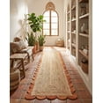 thumbnail image 3 of Sivi 3 x 14 Feet Handmade Scallop Braided Jute Rug - Natural Jute Runner Rug, 3 of 15