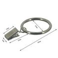 thumbnail image 3 of 10 Pack Metal Curtain Pole Rod Voile Net Rings Hooks With Clips Hanging 35mm, 3 of 4
