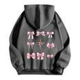 thumbnail image 6 of JTZGDY Fall Hoodies for Women Lightweight Casual Pink Ribbon Cross Printed Long Sleeve Drawstring Hooded Pullover Sweatshirts Loose Comfy Y2K Preppy Outfit Clothes 2025 Dark Gray XL, 6 of 6