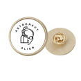 thumbnail image 1 of Alien Astronaute Biologique Conversion Rond Métal Broche d'Or Clip, 1 of 3