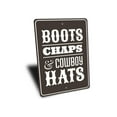 thumbnail image 3 of Boots Chaps and Cowboy Hats Novelty Sign, Metal Wall Decor - 10x14 inches, 3 of 4