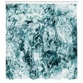 thumbnail image 3 of Ambesonne Marble Print Shower Curtain, Rocky Surface Pattern, 69"Wx70"L, Jade Green Teal White, 3 of 3