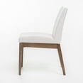 thumbnail image 2 of Noble House Kimberly Mid Century Fabric Dining Chair, Set of 2, Light Beige, Walnut, 2 of 8