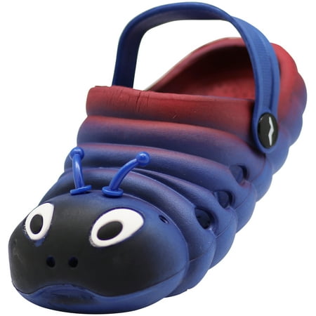 

NORTY Toddler Boys Clogs Male Ankle Strap Sandals Blue - Runs 2 Sizes Small