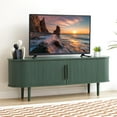 thumbnail image 4 of Weselon TV Stand, Media Console Table with Sliding Door and Storage Compartment, Modern Entertainment Center with Storage for Living Room, Bedroom, Home Office (Green), 4 of 8