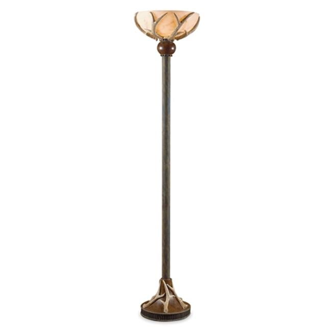 Antler Torchiere Floor Lamp, Antique Torchiere Table Lamp