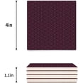 thumbnail image 3 of FMSHPON Geometry Triangle in Red/Black Set of 4 Coaster for Drinks, Absorbent Ceramic Stone Coasters Cup Mat with Cork Base for Home Kitchen Room Coffee Table Bar Decor, 3 of 4