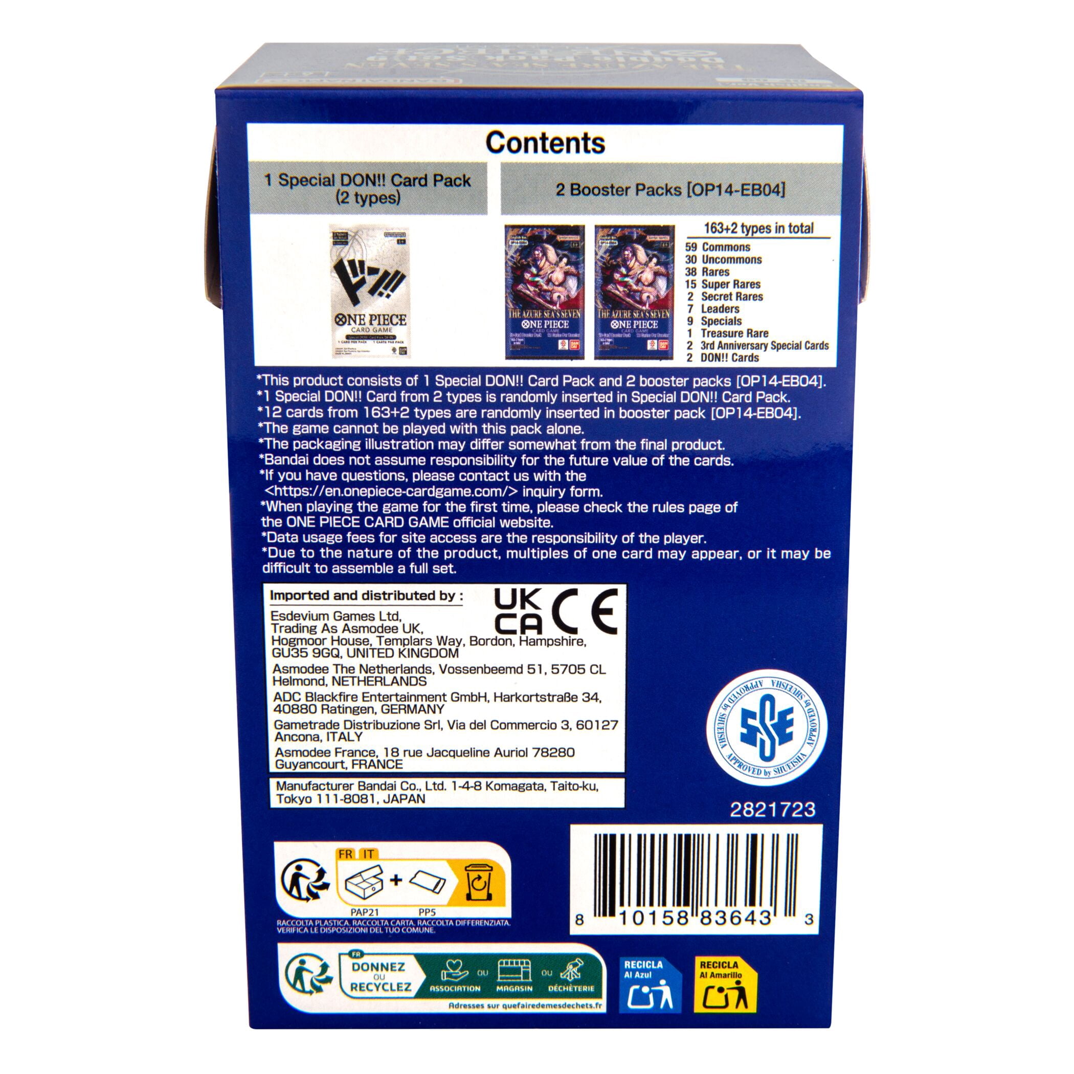 Bandai Trading Card Games One Piece Double Pack Set Volume 9