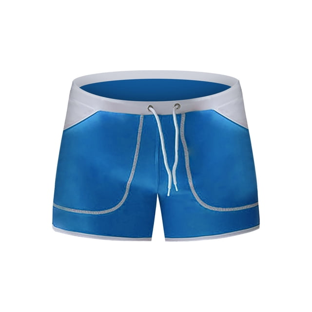 Men's fashion large quick dry flat angle solid beach bathing trunks