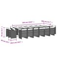 thumbnail image 4 of vidaXL 17 Piece Garden Dining Set with Cushions Beige Poly Rattan, 4 of 5