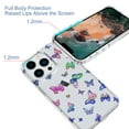 thumbnail image 5 of SaniMore for iPhone 15 Pro Case, Shockproof TPU Stylish Marble Pattern for Girls Women Drop Resistant Slim Fit for iPhone 15 Pro Lightweight Protective Anti-scratch Shell - Butterfly, 5 of 6