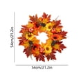 thumbnail image 3 of Fllostpr Fall 21x21 in Artificial Wreath, Faux Sunflower Pumpkin Maple Leaf Hanging Arrangement for Front Door and Home Decor, 3 of 6