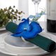 thumbnail image 2 of 6PCS Handmade Orchid Flower Napkin Rings Blue Flower Holders Handcraft Serviette Buckles Rings for W, 2 of 5